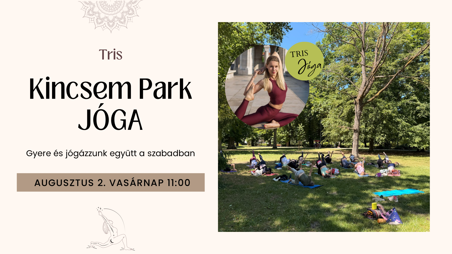 Kincsem Park – Ingyenes jógaóra – szeptember 6. szombat 11:00
